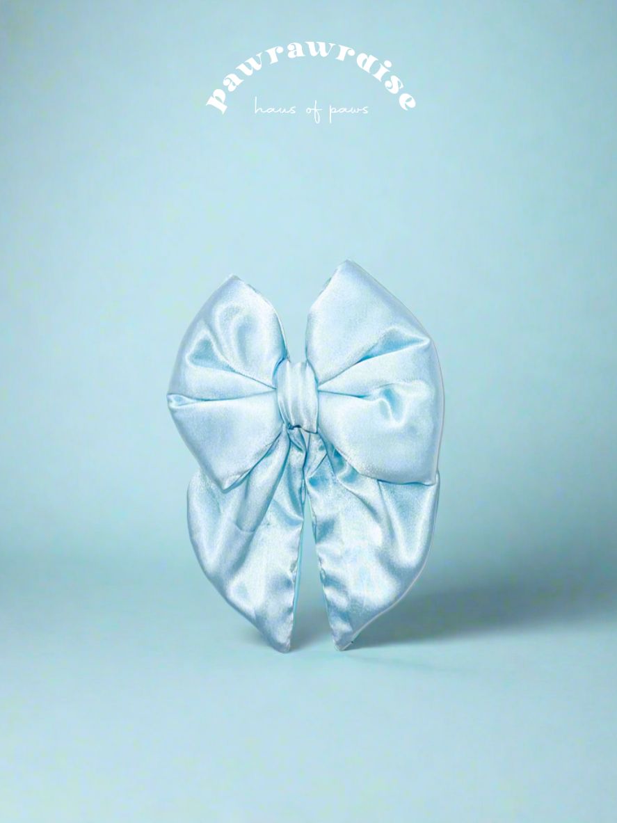 Piper Satin Pillow Sailor Bow / Blue