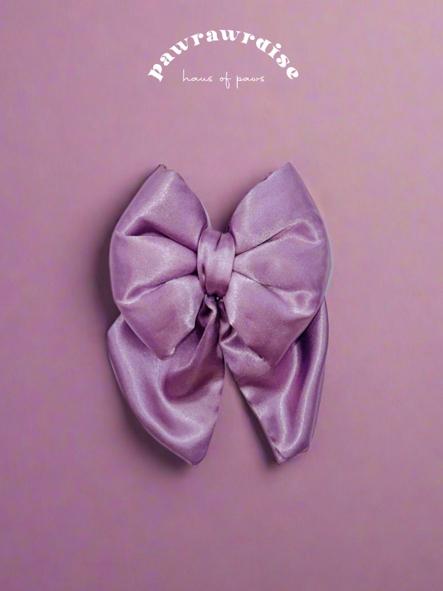 Piper Satin Pillow Sailor Bow / Light Purple