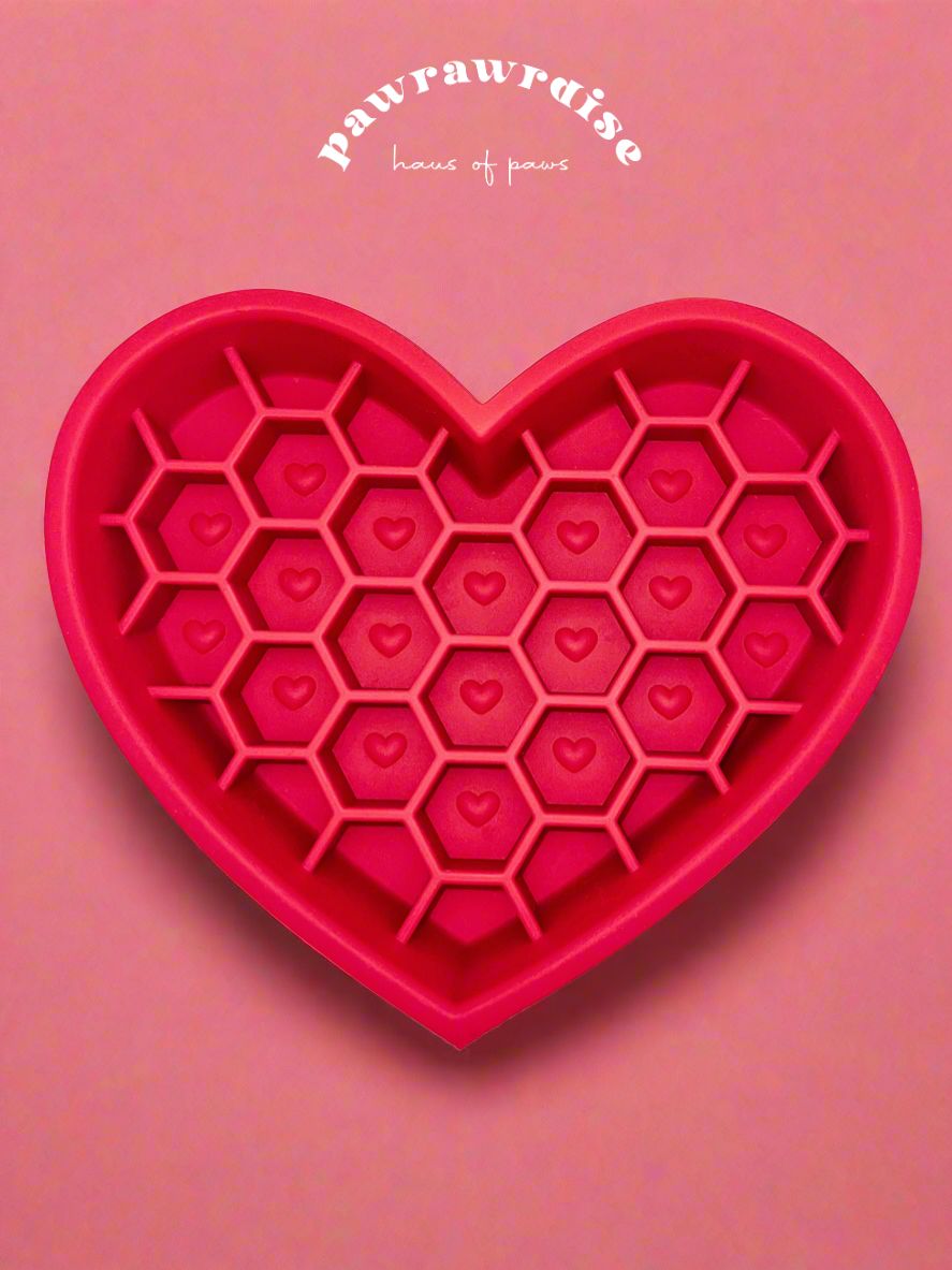 Valentina 2-in-1 Honeycomb Slow Feeder / Red