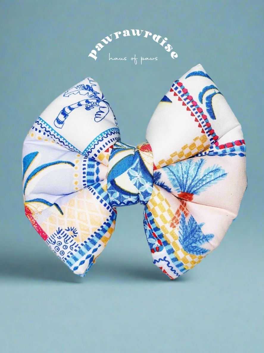 Tropical Mosaic Pillow Bow