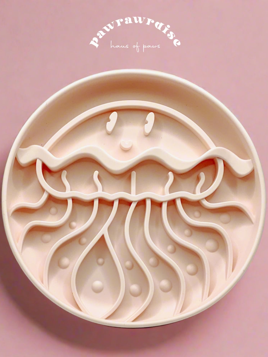 Jelly Fish Slow Feeder / Peach