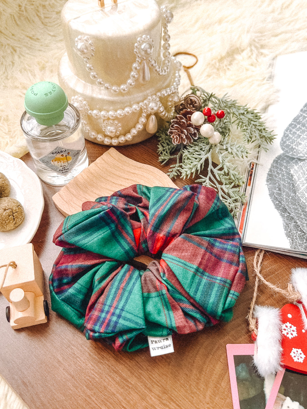 Tartan Large Scrunchie