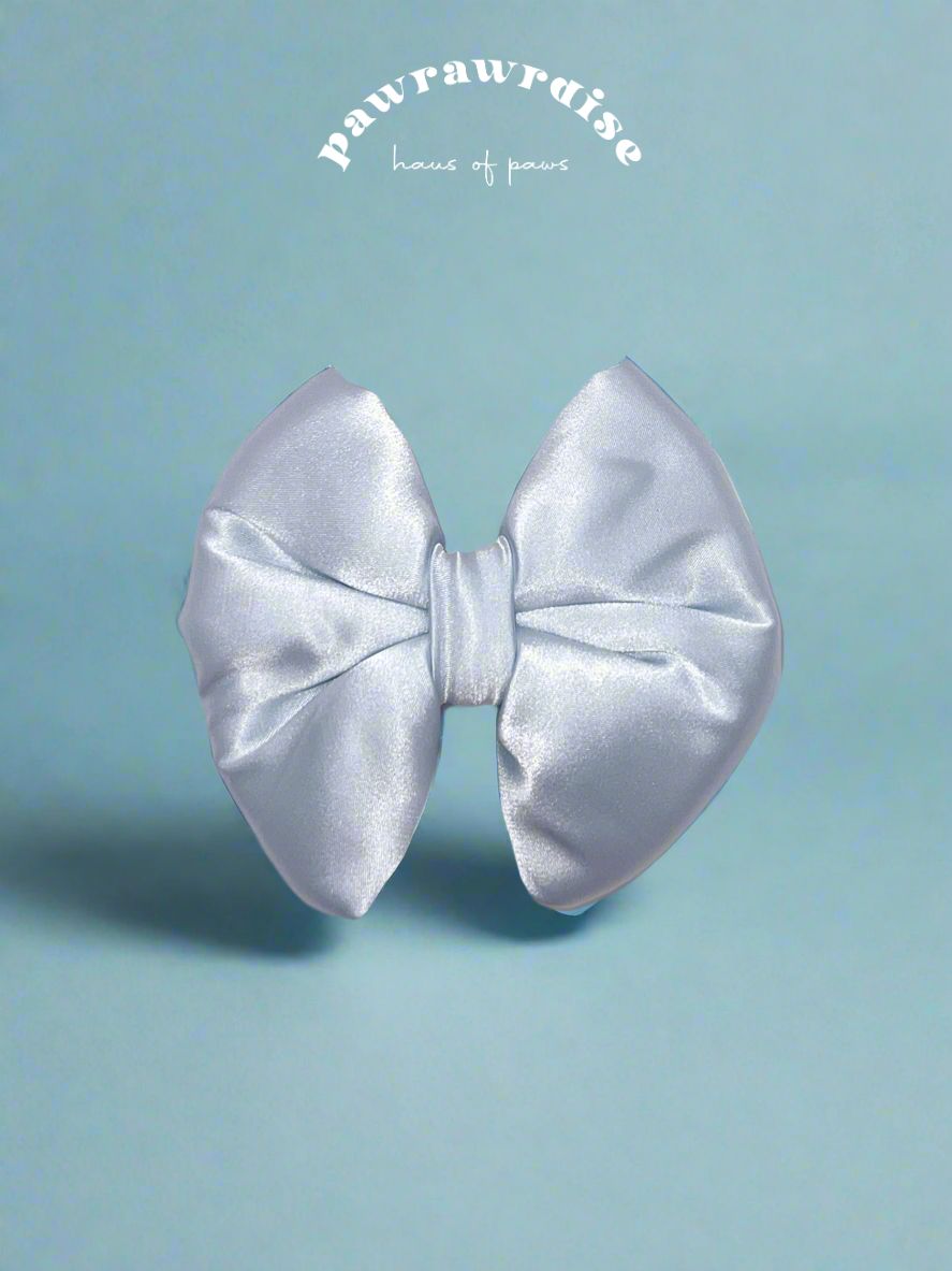 Piper Satin Pillow Bow / Blue