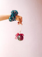 Ruby Ribbon Pearl Ornament