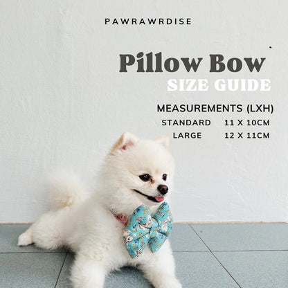 Lowen Batik Pillow Bow / White