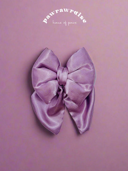 Piper Satin Pillow Sailor Bow / Light Purple