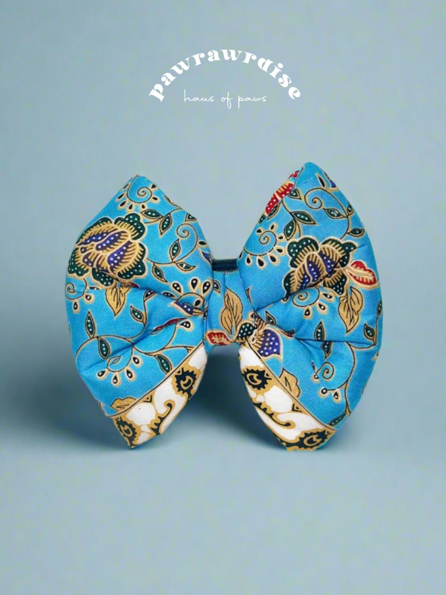 Lowen Batik Pillow Bow / Light Blue