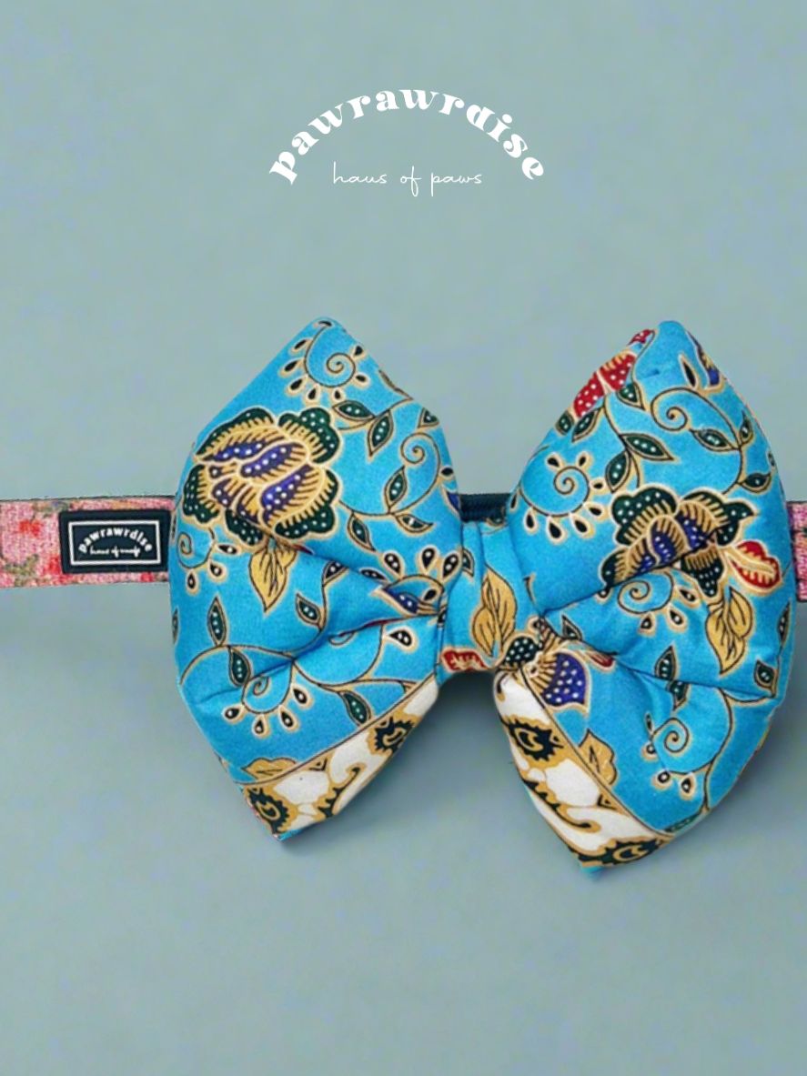 Lowen Batik Pillow Bow / Light Blue
