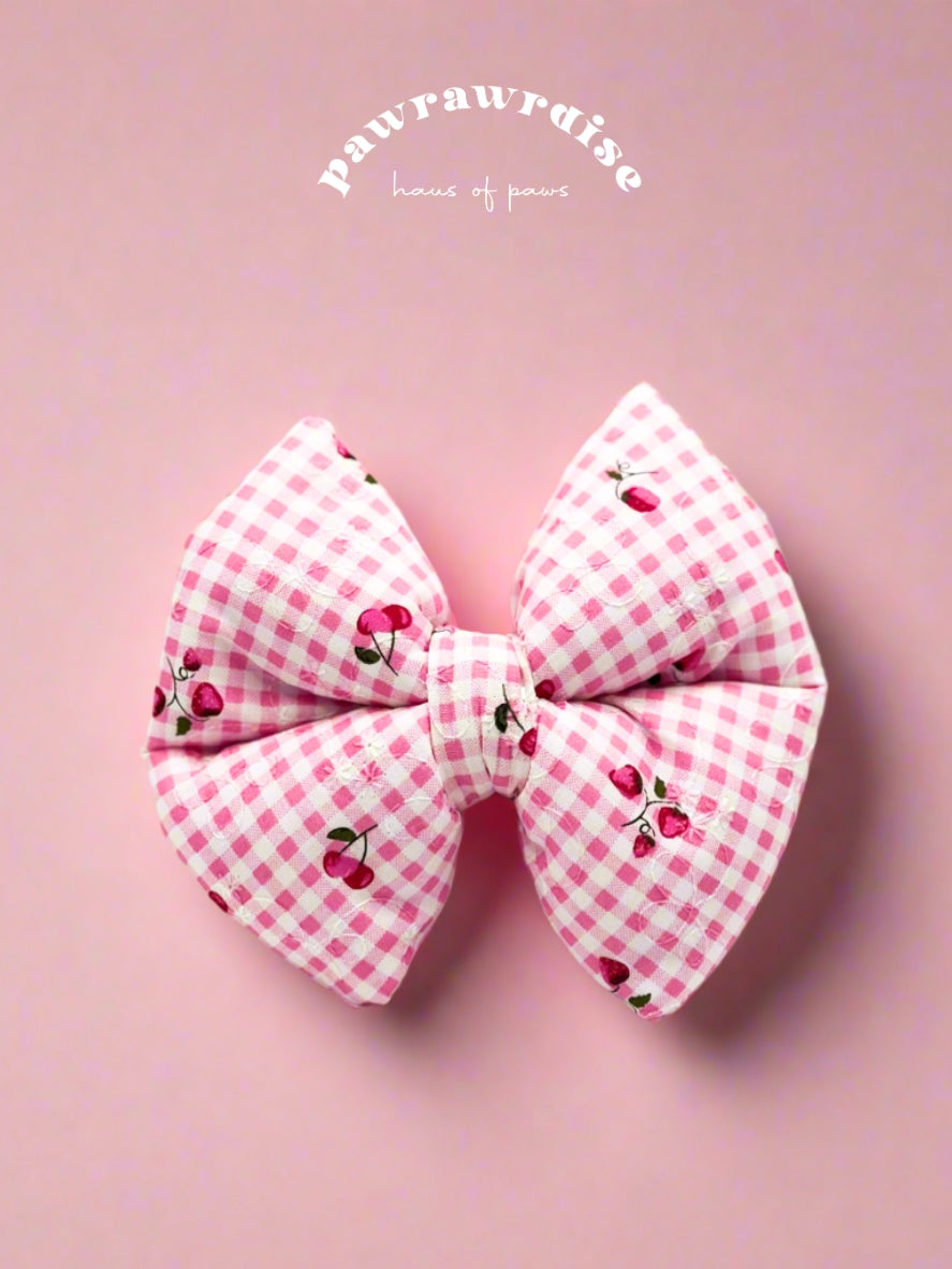 Summer Berry Pillow Bow