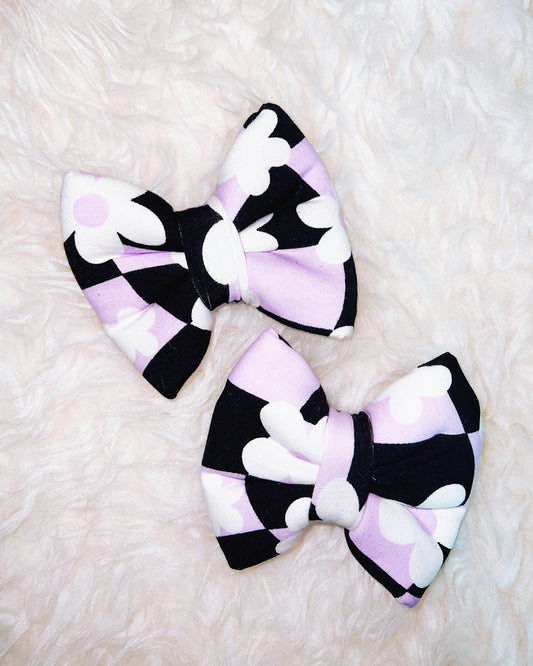 Kei Floral Pillow Bow / Purple