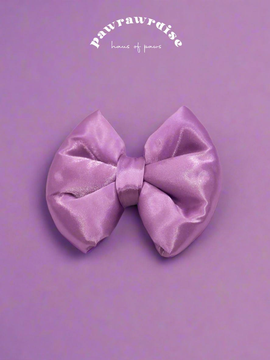 Piper Satin Pillow Bow / Light Purple