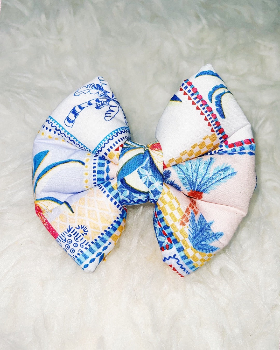 Tropical Mosaic Pillow Bow