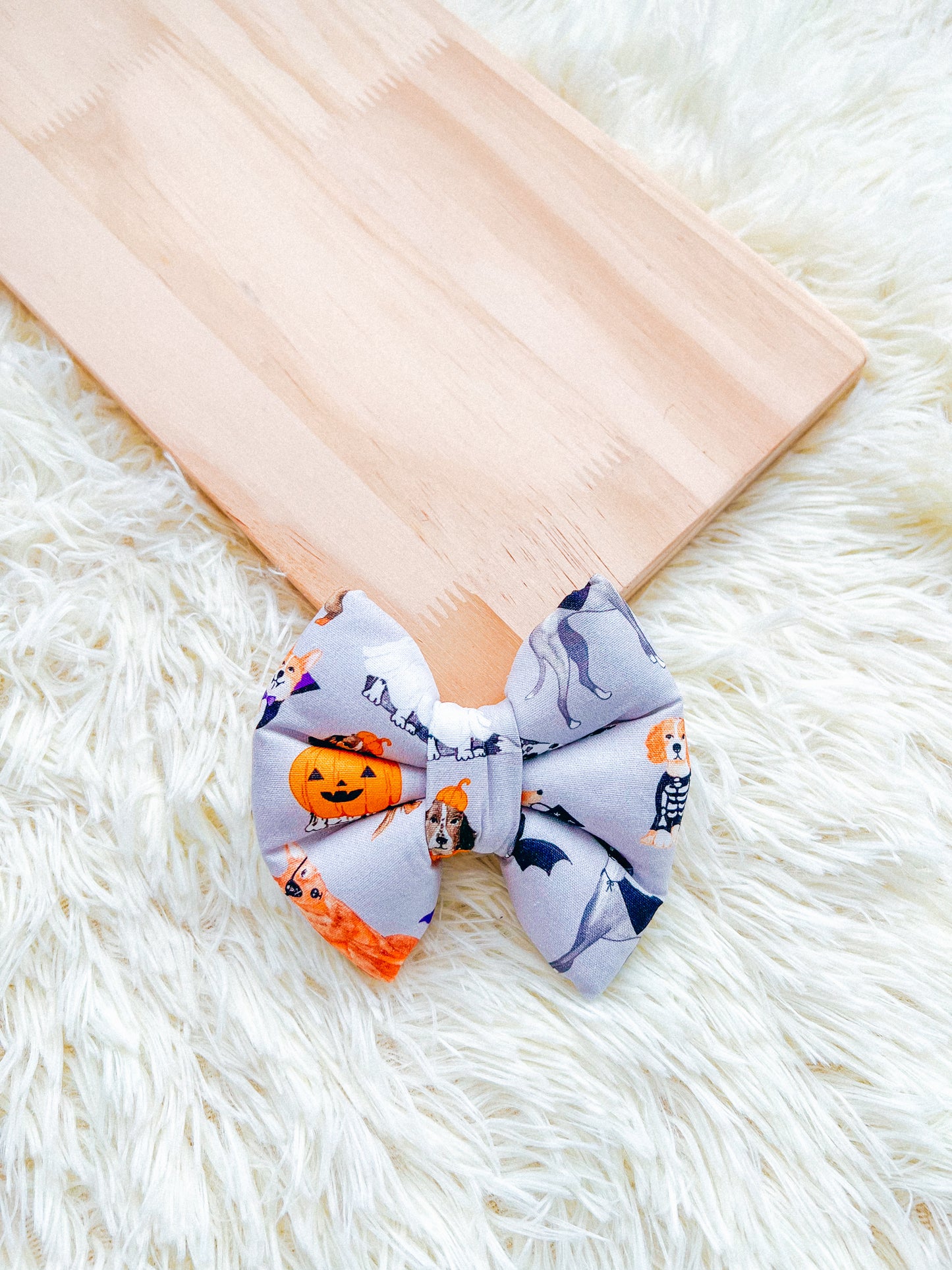 Halloween Pups Pillow Bow