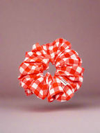 Gingham Red Large Scrunchie