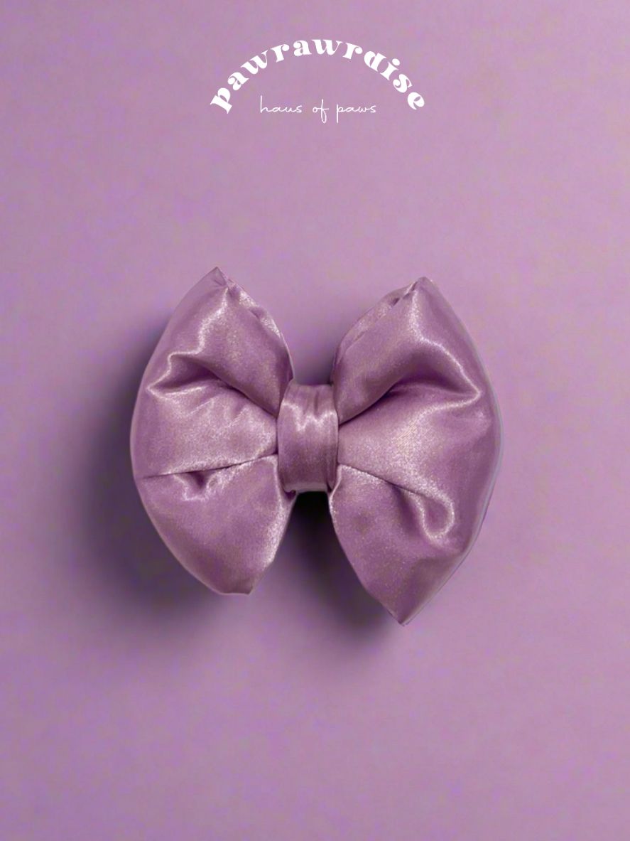 Piper Satin Pillow Bow / Light Purple