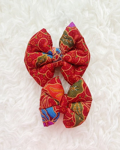 Pam Batik Pillow Bow / Maroon