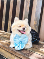 Piper Satin Pillow Sailor Bow / Blue