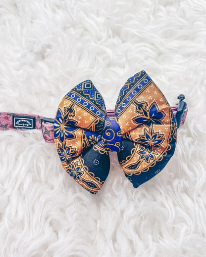 Pam Batik Pillow Bow / Navy