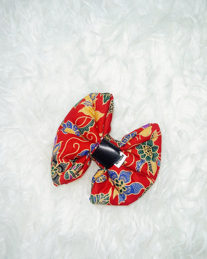 Lowen Batik Pillow Bow / Red