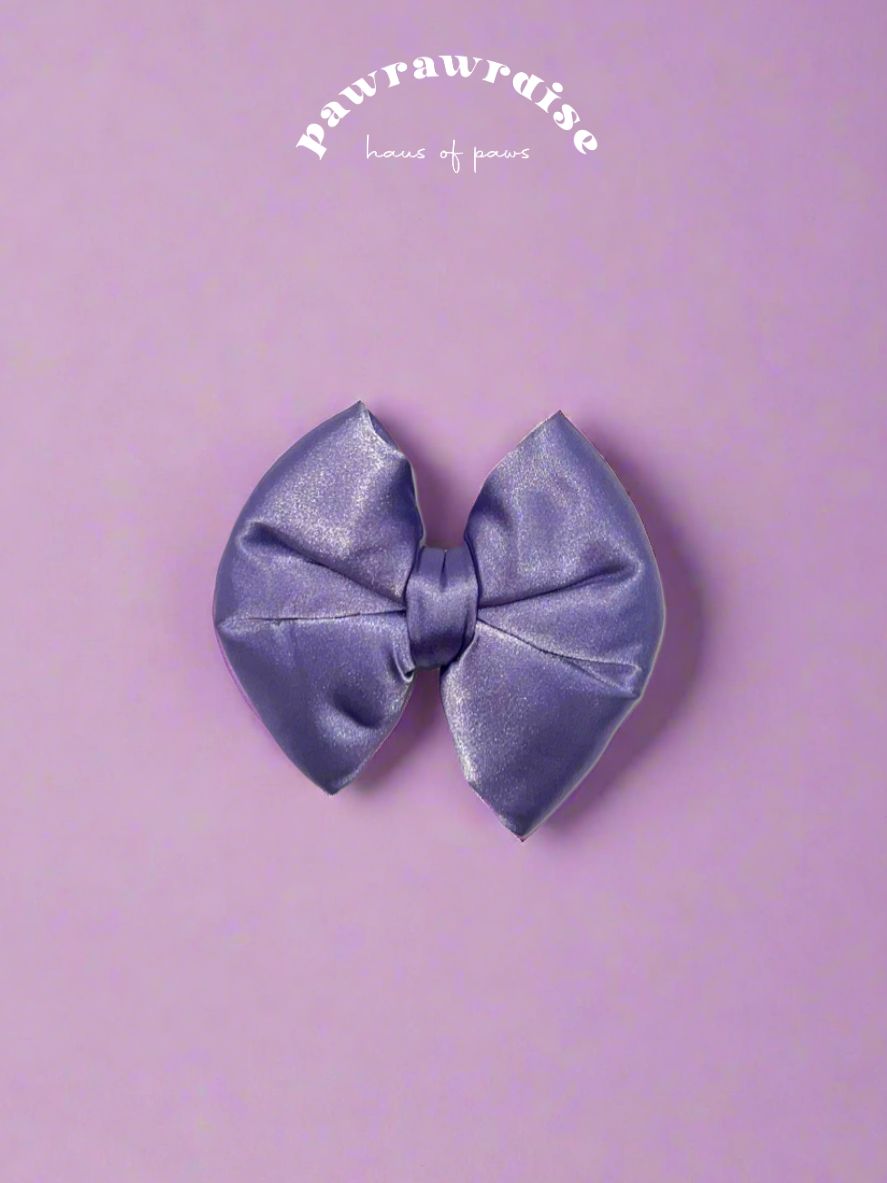 Piper Satin Pillow Bow / Dark Purple