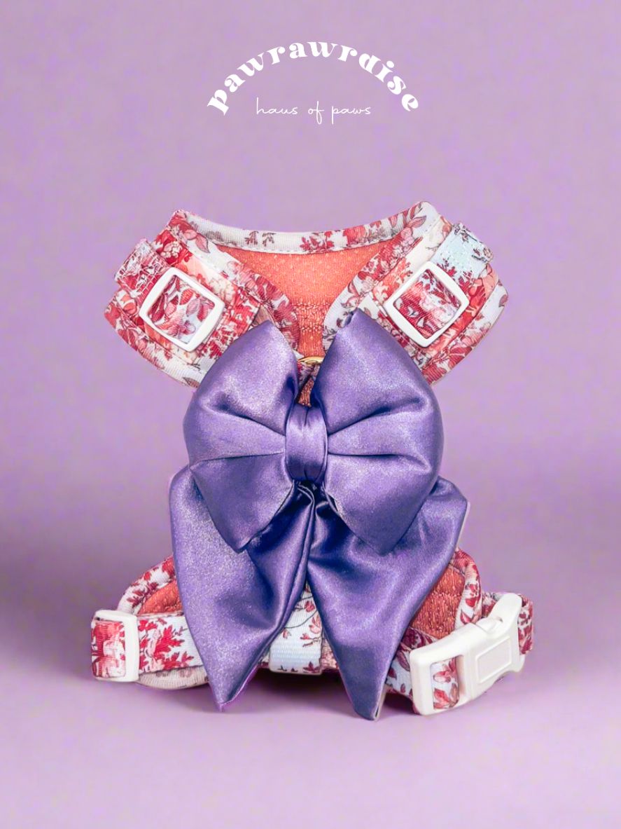 Piper Satin Pillow Sailor Bow / Dark Purple