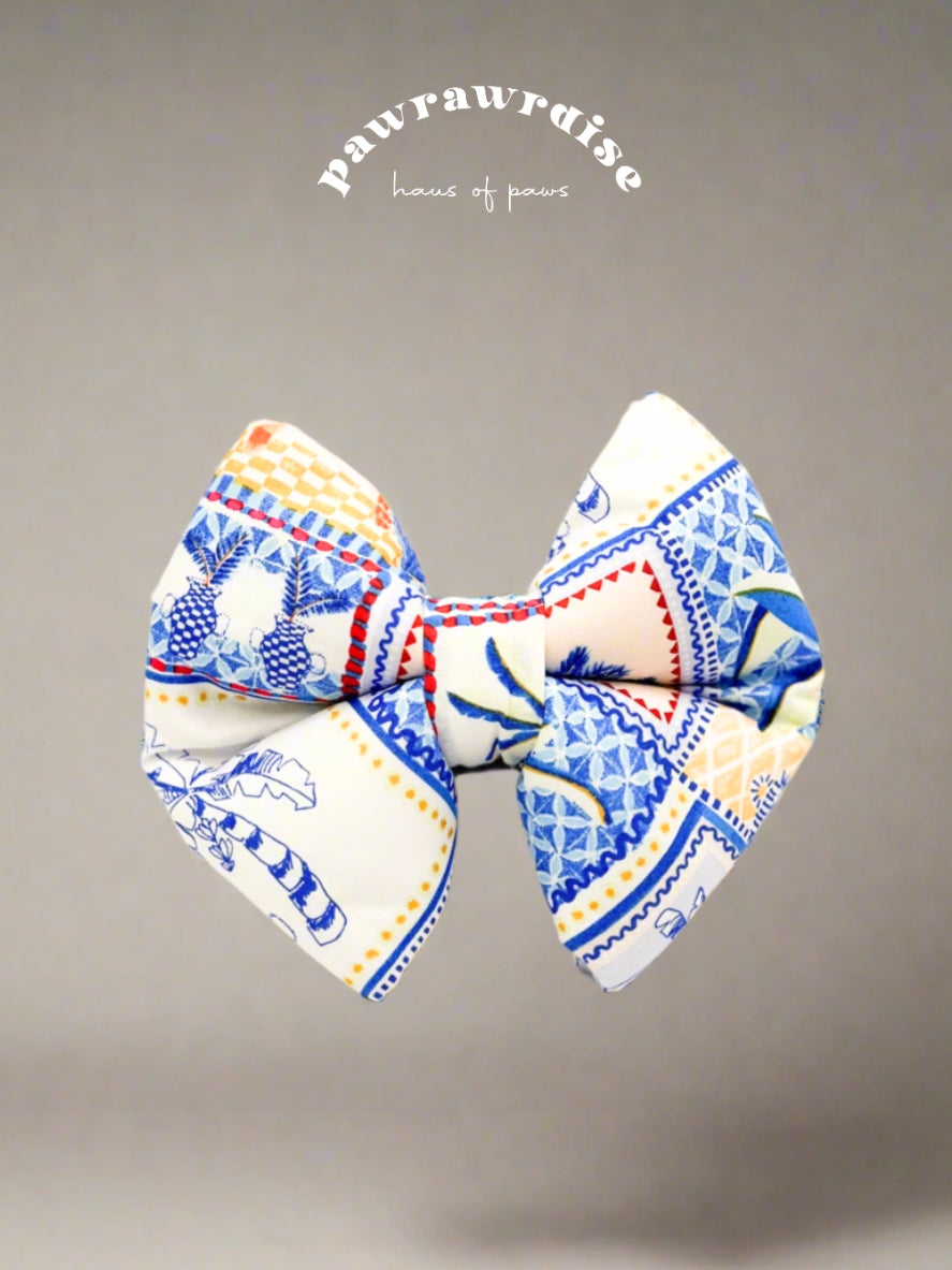Tropical Mosaic Pillow Bow