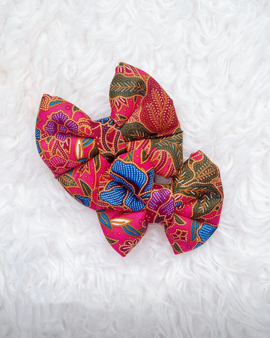 Pam Batik Pillow Bow / Pink