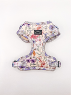 Whimsical floral harness close-up