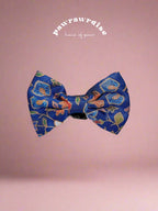 Caddy Batik Bow: decorative pet bow in heritage-inspired batik print