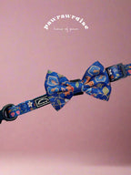 Caddy Batik Bow: decorative pet bow in heritage-inspired batik print