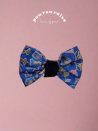 Caddy Batik Bow: decorative pet bow in heritage-inspired batik print