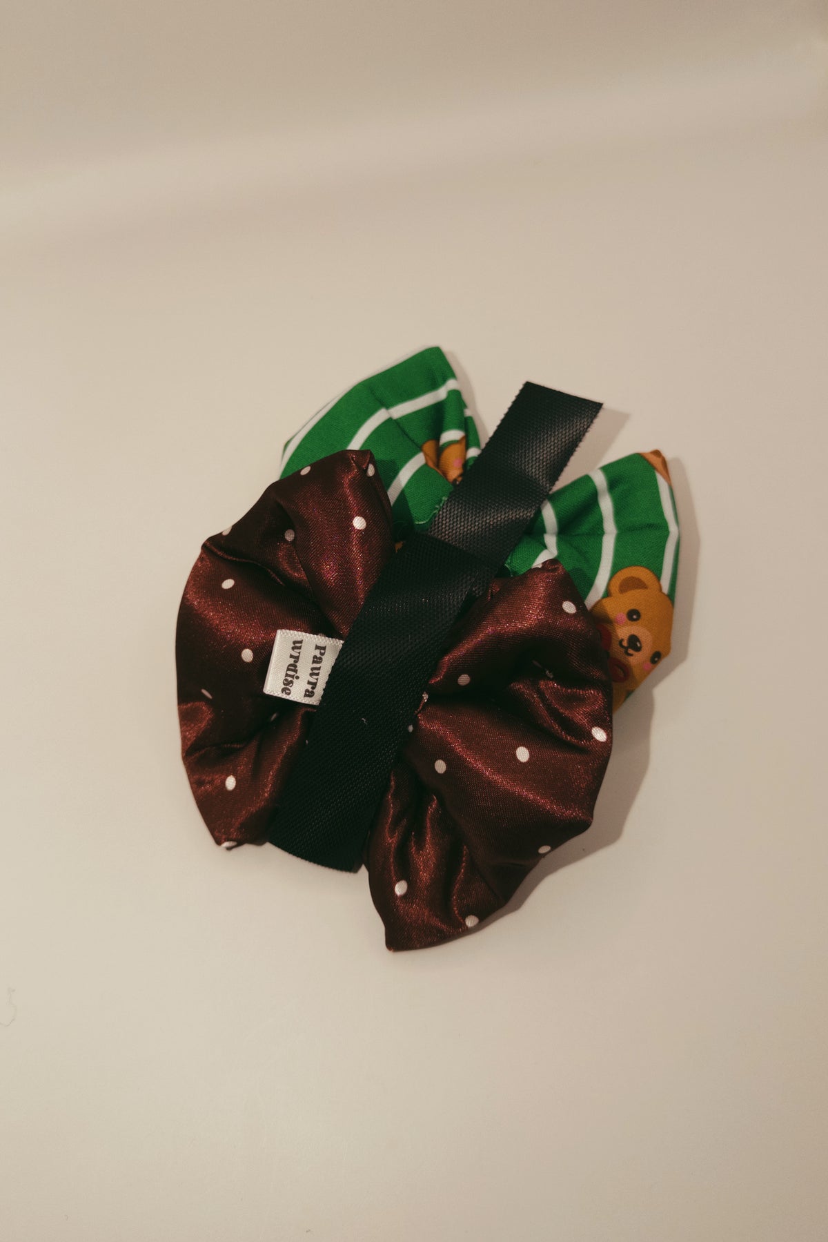 Christmas Teddy coordinating pet pillow bows and accessories from Pawrawrdise