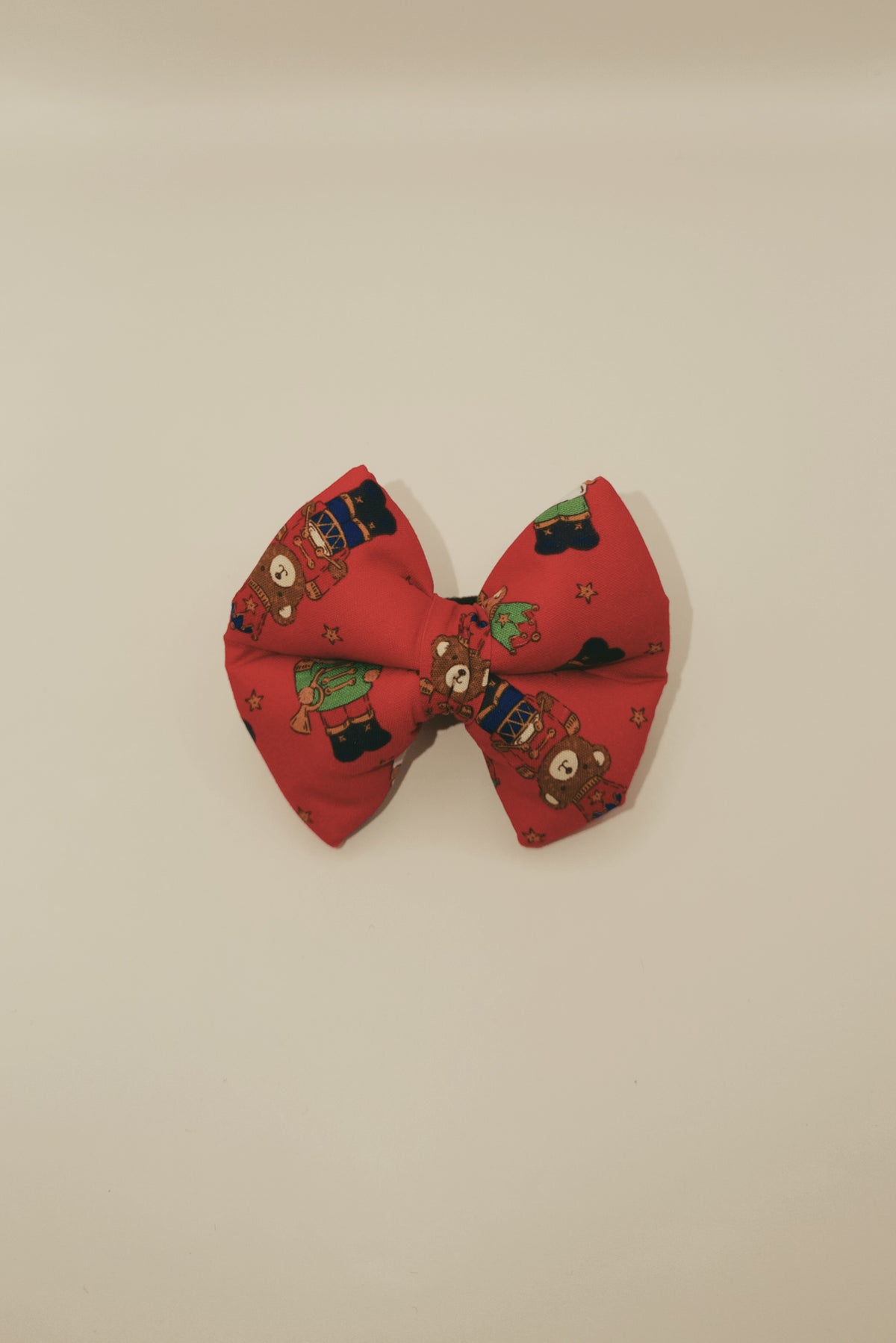 Christmas Teddy Pillow Bow – handmade pet pillow bow for a special occasion