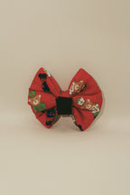 Christmas Teddy Pillow Bow – handmade pet pillow bow for a special occasion