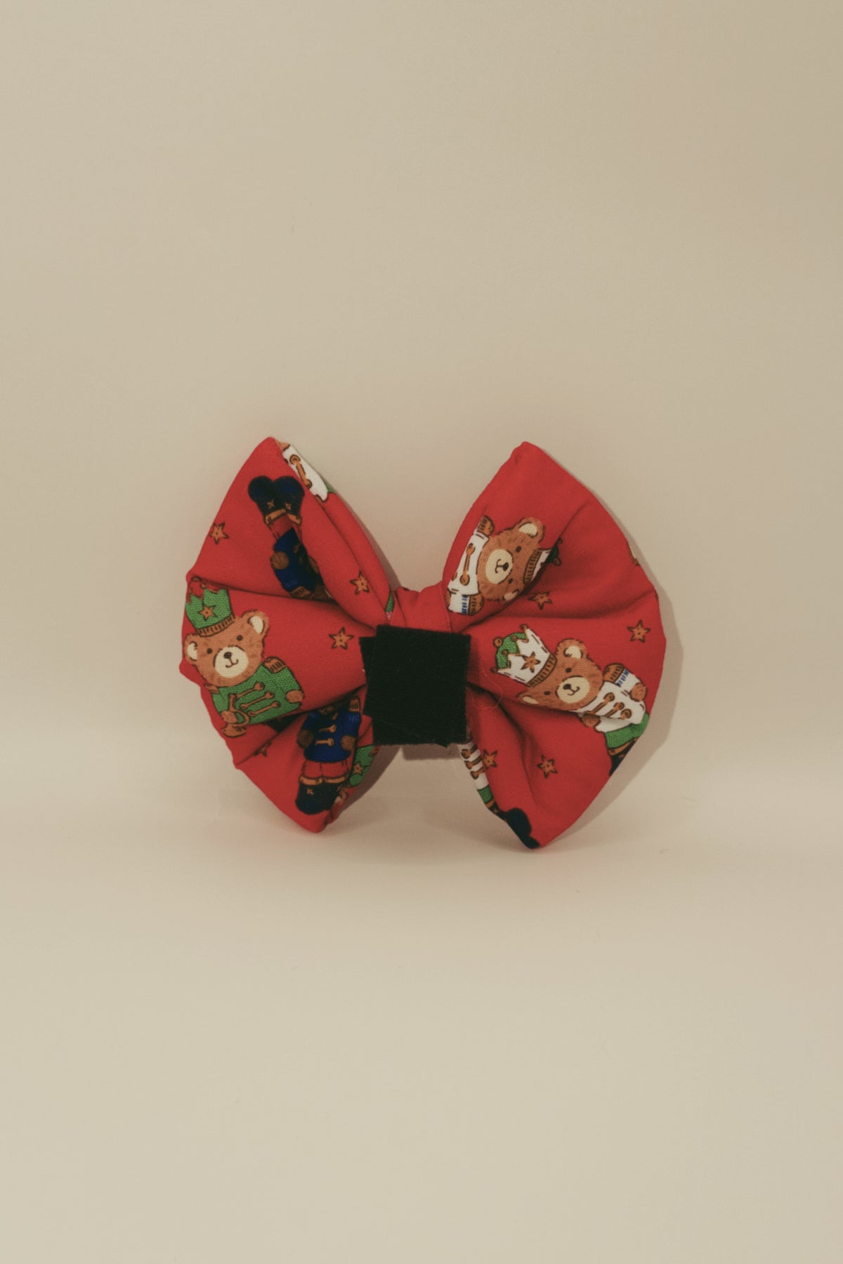 Christmas Teddy Pillow Bow – handmade pet pillow bow for a special occasion