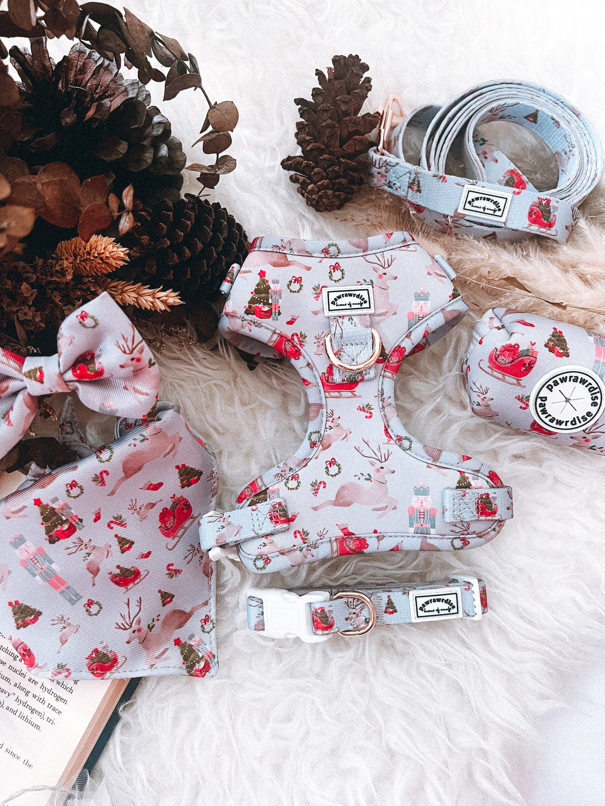 Dreamy Winter Bandana: pet bandana in winter-inspired print