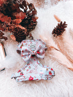 Dreamy Winter Bow: decorative pet bow in winter-inspired print