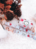 Dreamy Winter pet waste bag holder accessory with leash