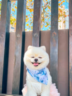 Enchanted Bandana – pet bandana in a blue and white floral print