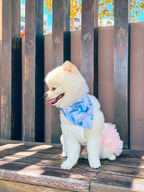 Enchanted Bandana – pet bandana in a blue and white floral print