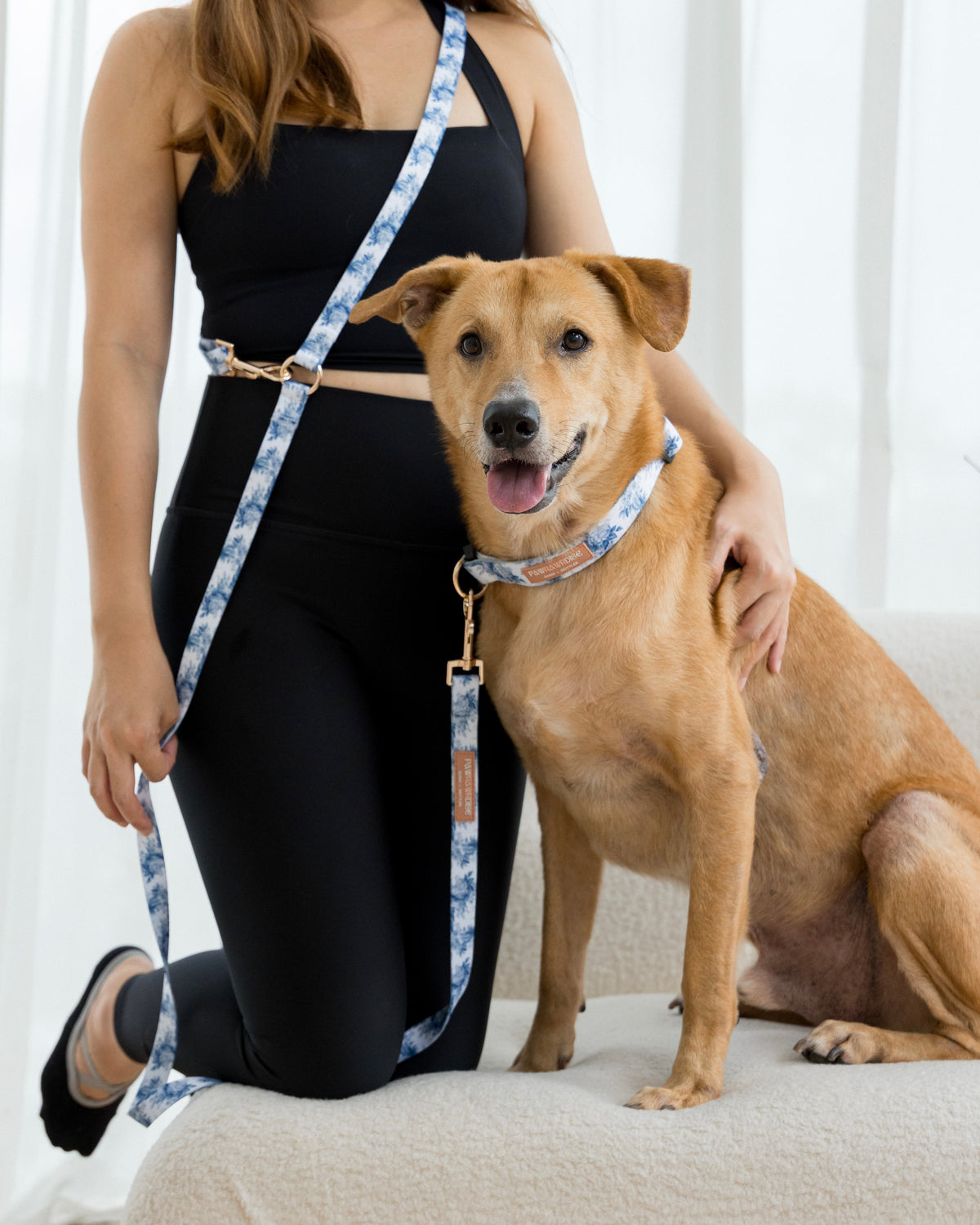 Enchanted Hands Free Leash – coordinating hands-free pet leash in an Enchanted floral print