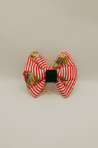 Merry Little Bear Pillow Bow – handmade pet pillow bow for a special occasion