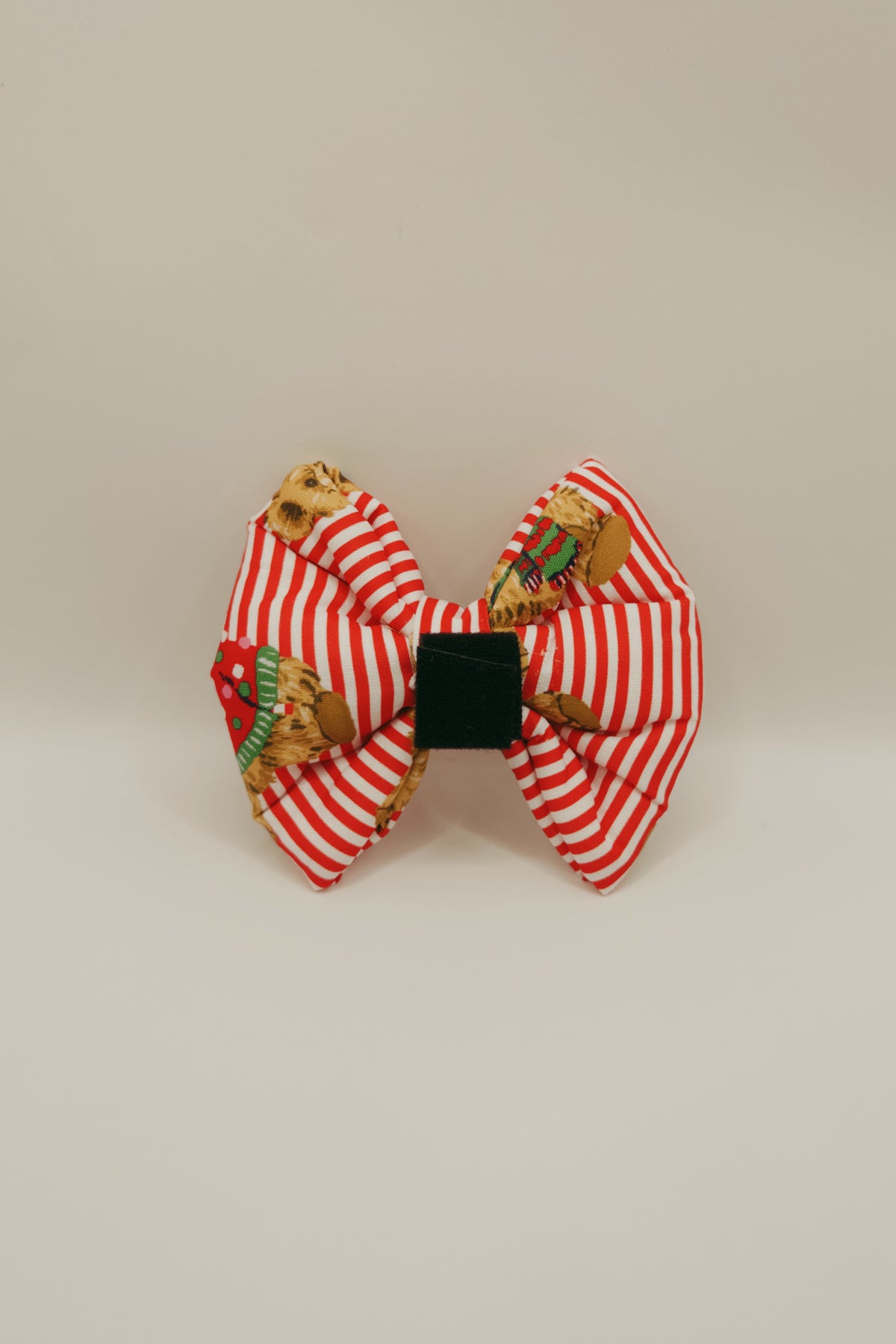 Merry Little Bear Pillow Bow – handmade pet pillow bow for a special occasion
