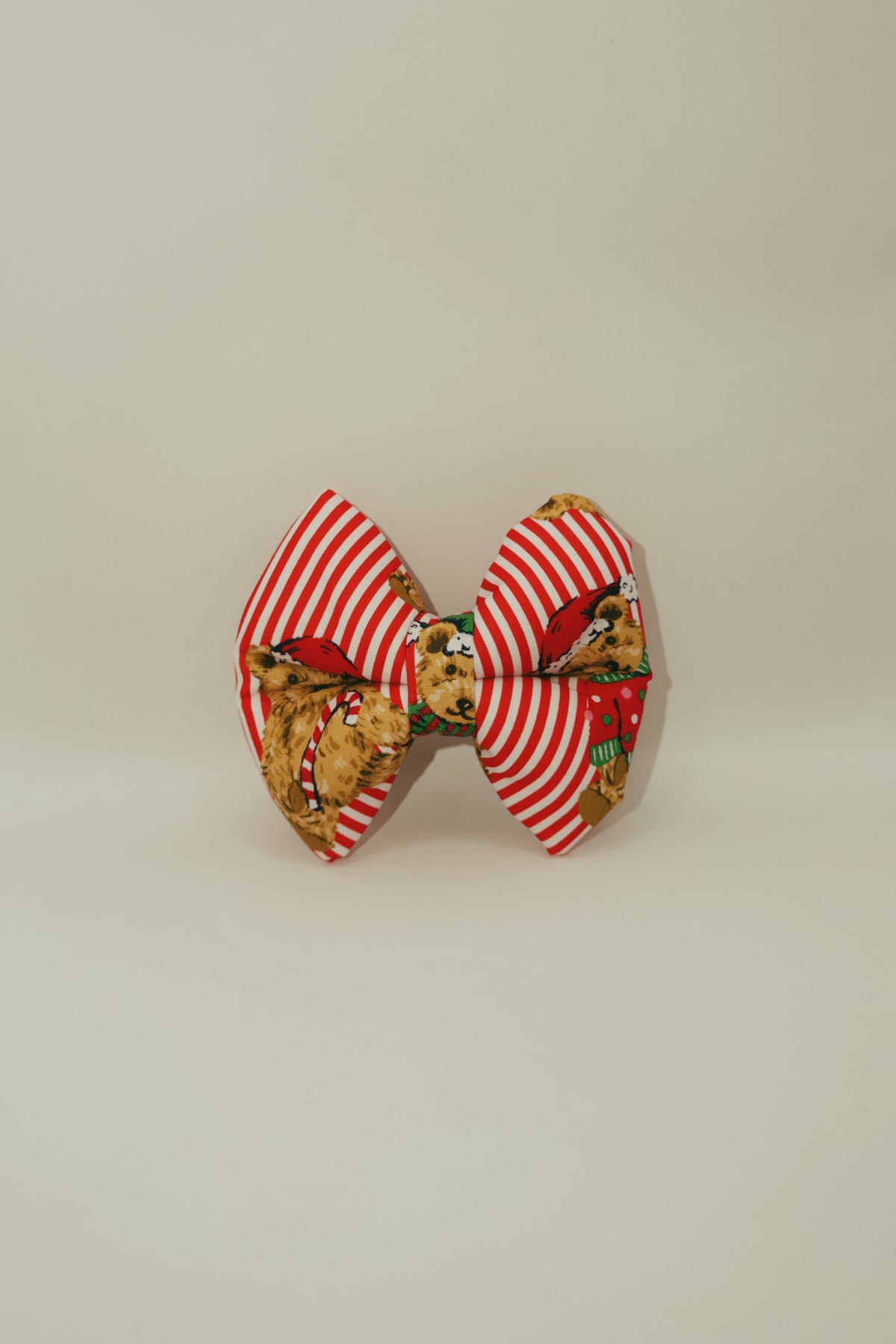 Merry Little Bear Pillow Bow – handmade pet pillow bow for a special occasion