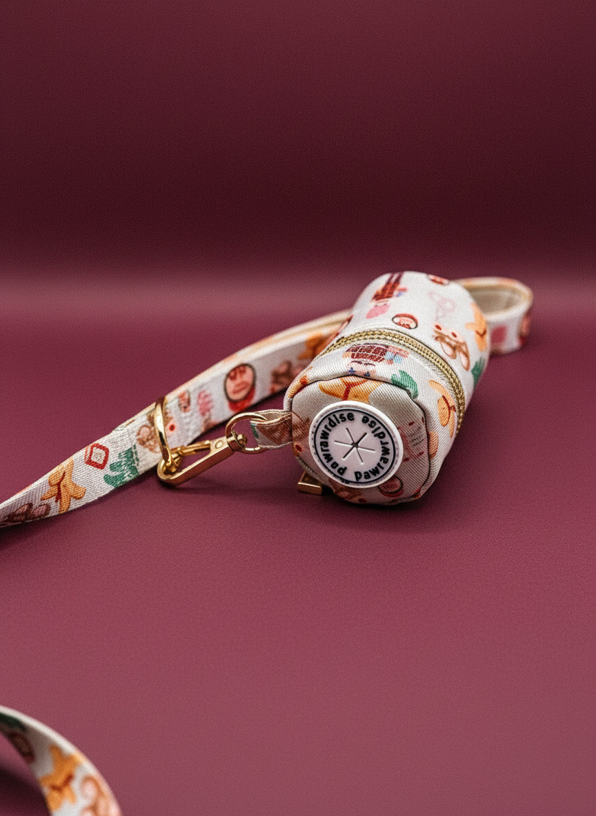 Noel coordinated pet accessories with a festive design
