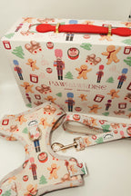 Noel's Tradition matching dog and cat harness, leash and poop bag holder gift set by Pawrawrdise