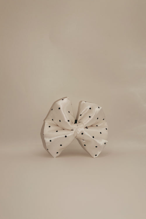 Polka Dots Pillow Bow – handmade pet pillow bow for a special occasion