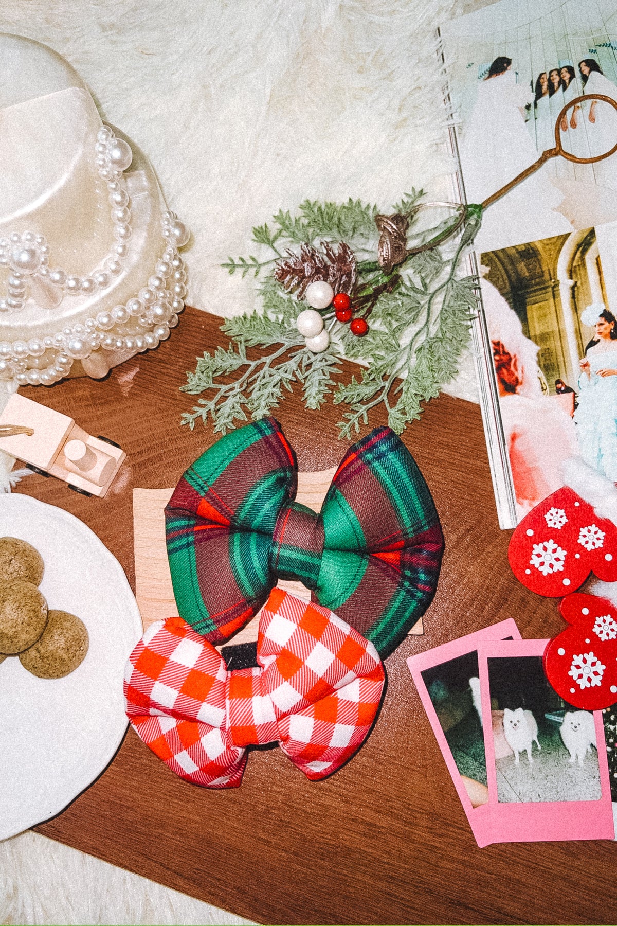 Tartan Pillow Bow – handmade pillow bow for pets in a signature print