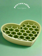 Valentina 2-in-1 Honeycomb Slow Feeder & Lick Mat with Spatula – pet feeding enrichment bowl with textured surface