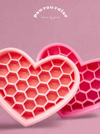 Valentina 2-in-1 Honeycomb Slow Feeder & Lick Mat with Spatula – pet feeding enrichment bowl with textured surface